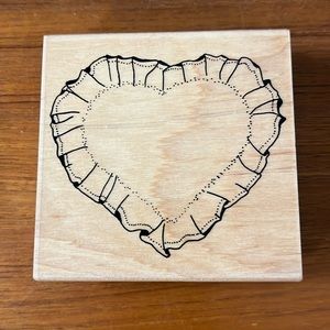 Annette Allen Watkins Rubber Stamp Paper Heart Outline Valentine's Day